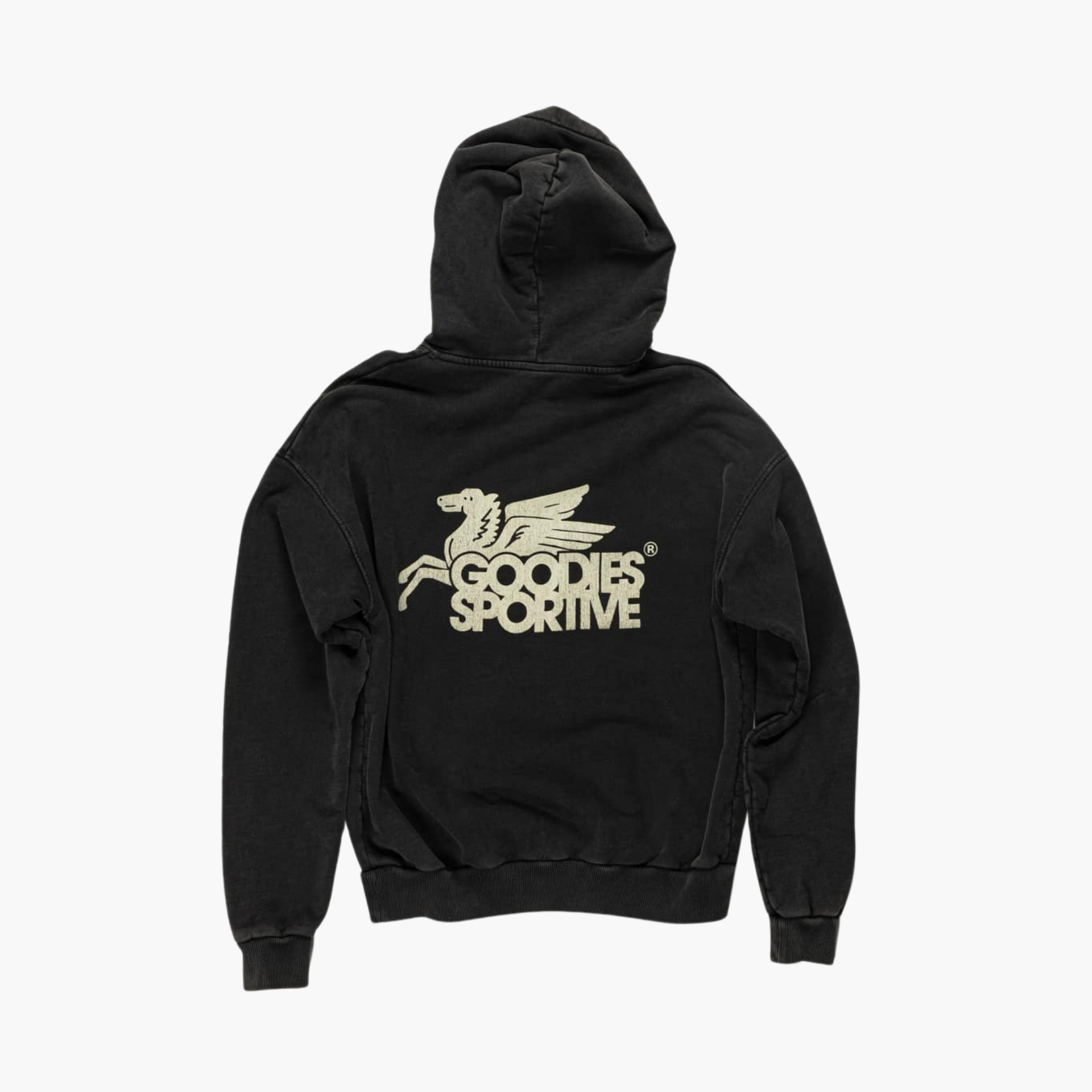 VINTAGE BLACK PEGASUS HOODIE Goodies sportive
