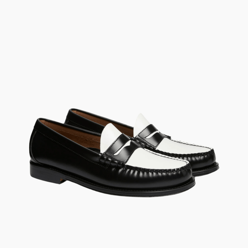 WEEJUN HERITAGE LARSON MOC PEN - Black & White Lthr - Aura