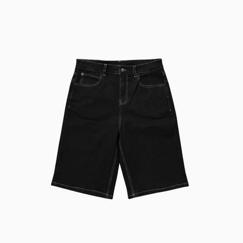 Denim contrast thread short - Aura