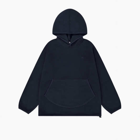 SUNRISE FLEECE BUTTON HOODIE NAVY Kappy