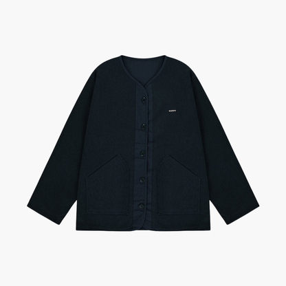 REVERSIBLE UTILITY ROUND JACKET NAVY Kappy
