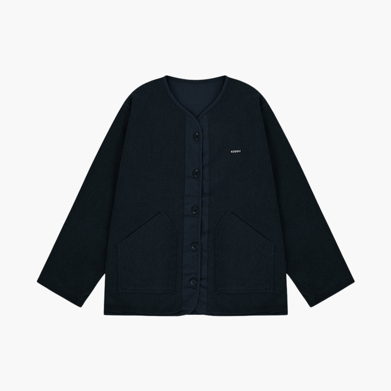 REVERSIBLE UTILITY ROUND JACKET NAVY Kappy