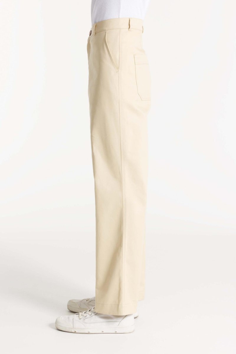 Pantalon Le Mont Saint Michel Ponci twill beige, vue dos — photo 4