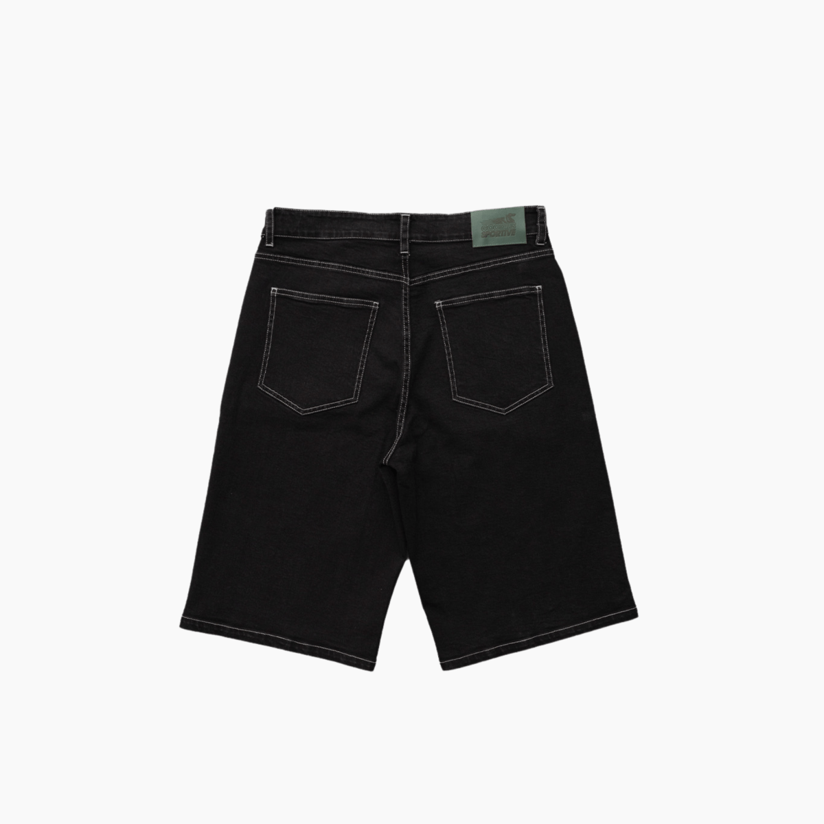 Goodies Sportive Denim contrast thread short vue de face produit — photo 3
