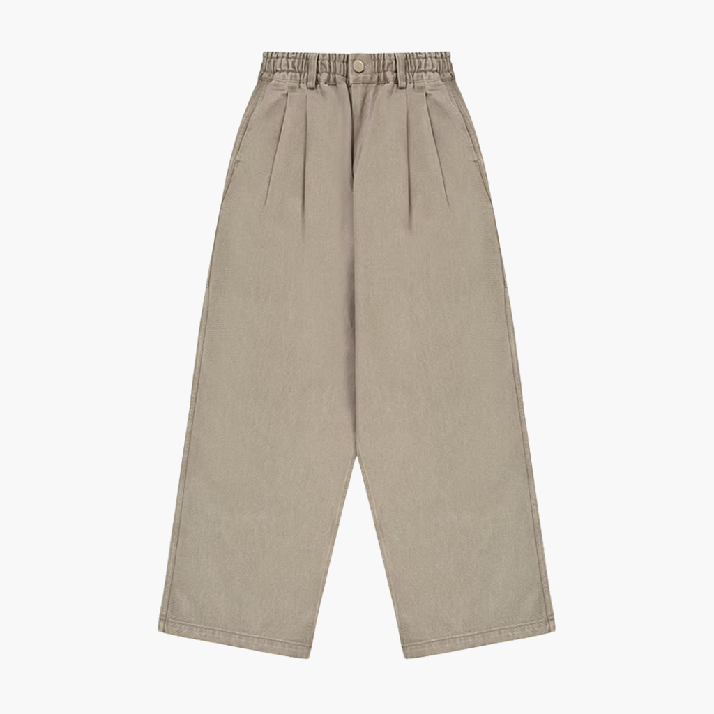 TWO TUCK WIDE KATION PANTS LIGHT BEIGE Kappy