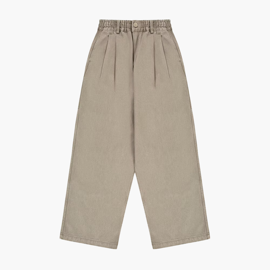 TWO TUCK WIDE KATION PANTS LIGHT BEIGE Kappy