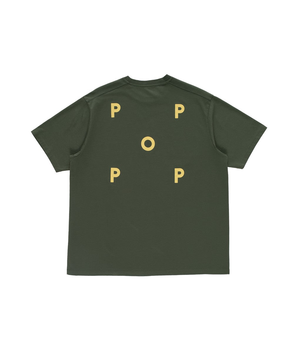 Dos du t-shirt Pop Trading Company Logo T-Shirt thyme avec logo Pop sundress — photo 2