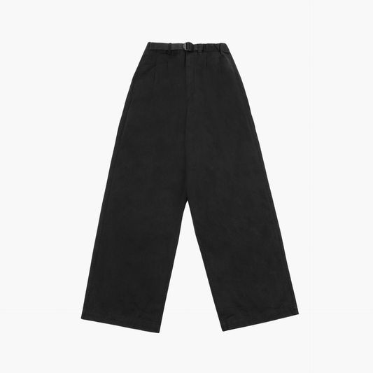 TWO TUCK WIDE PANTS BLACK Kappy