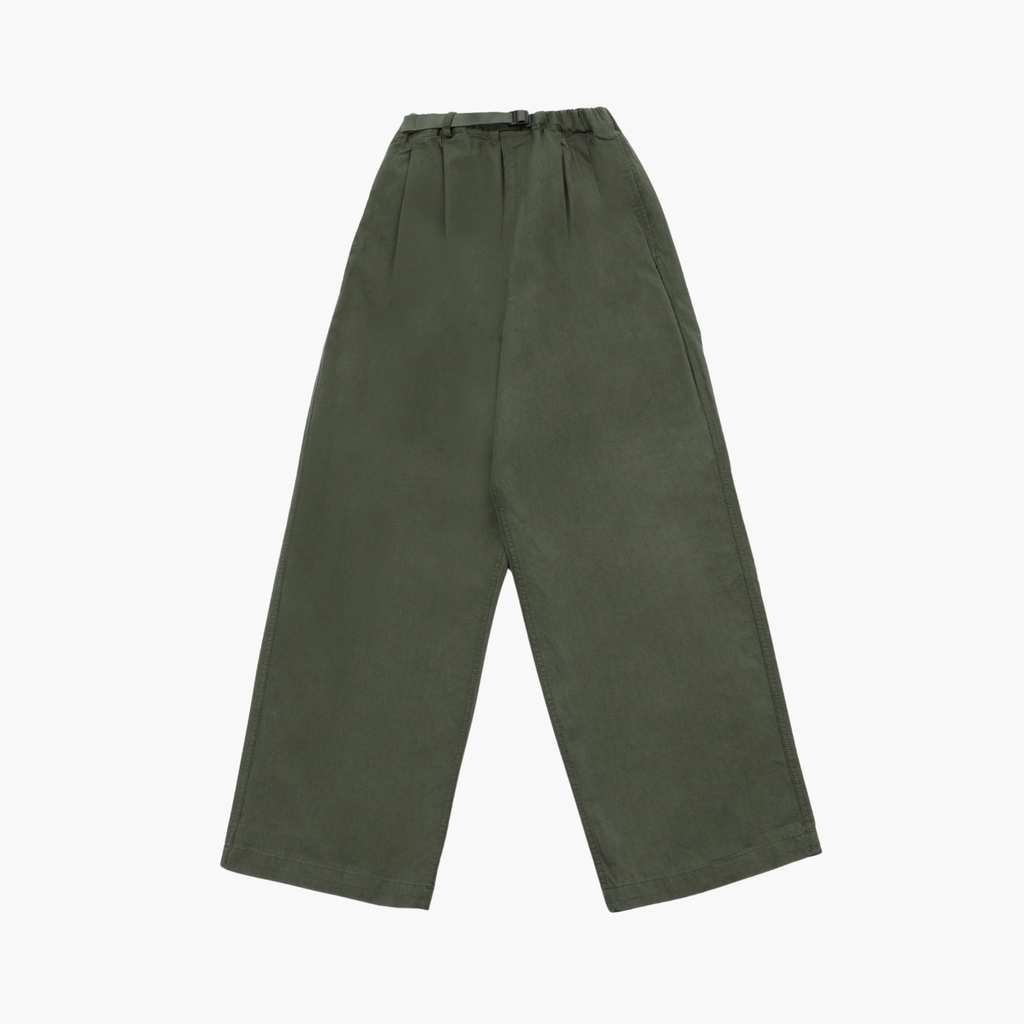 TWO TUCK WIDE PANTS KHAKI Kappy