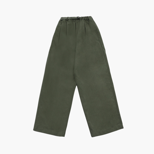 TWO TUCK WIDE PANTS KHAKI Kappy
