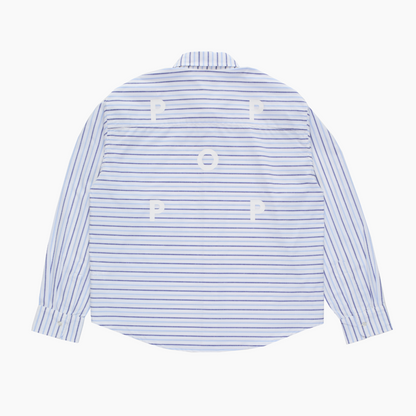 striped logo shirt - Aura