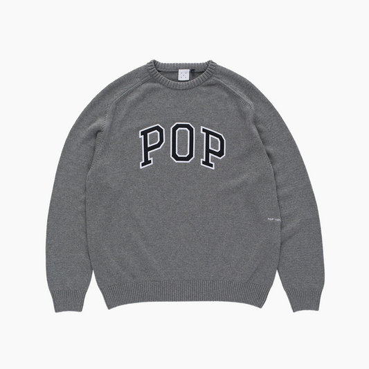 Knitted Arch Crewneck - Aura