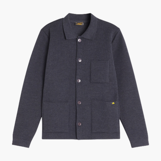 GUINO - WORK CARDIGAN - Grey Le Mont Saint Michel