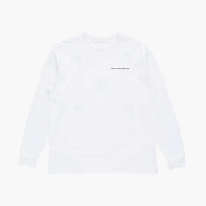 Logo longsleeve t-shirt - white/black Pop trading company