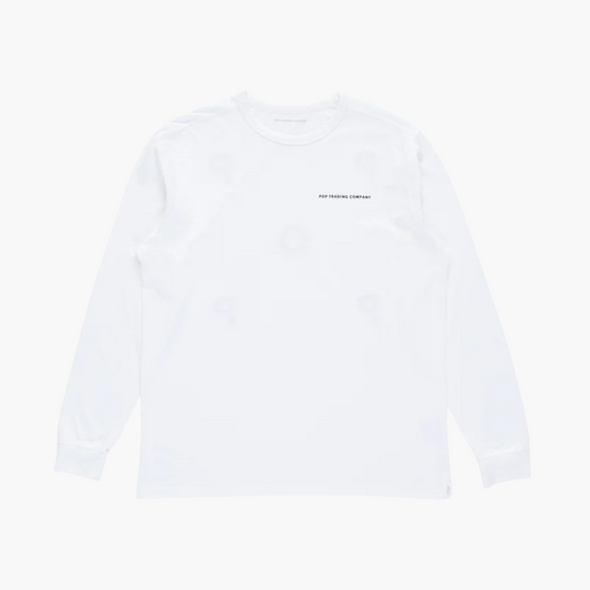 Logo longsleeve t-shirt - white/black Pop trading company