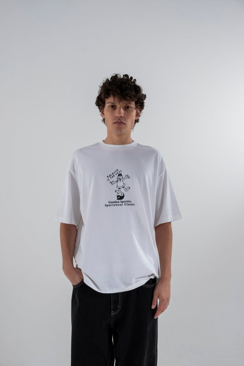 Goodies Sportive Balance White Tee vue de face produit — photo 1
