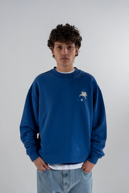 550G PREMIUM BLUE CREWNECK - Aura