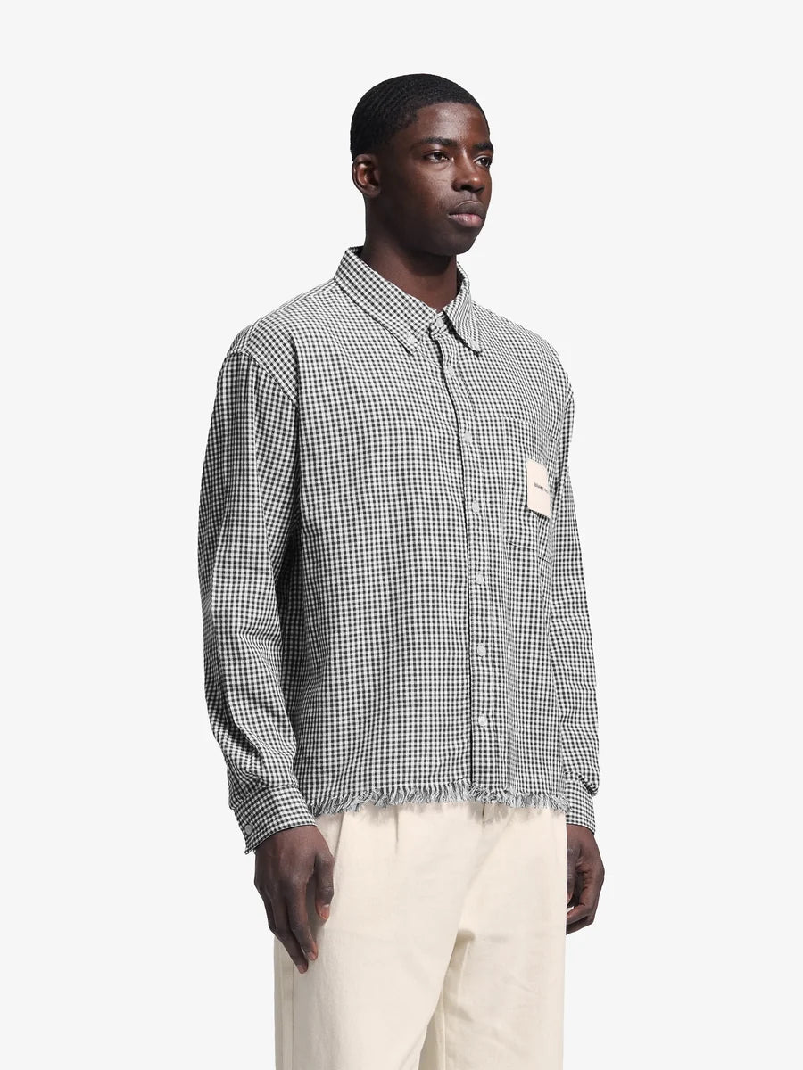 Distressed Farmer's Shirt LS Bram's Fruit black portée, vue de profil — photo 2