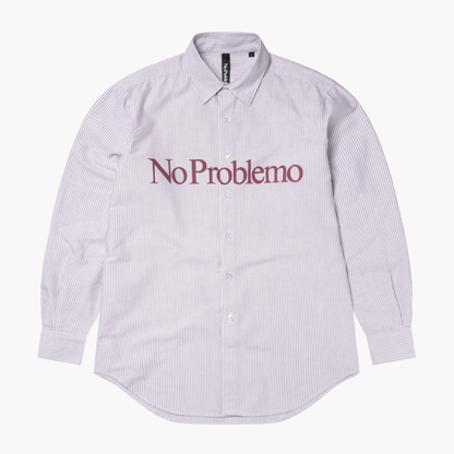 No Problemo LS Stripe Oxford Shirt Red Aries no problemo