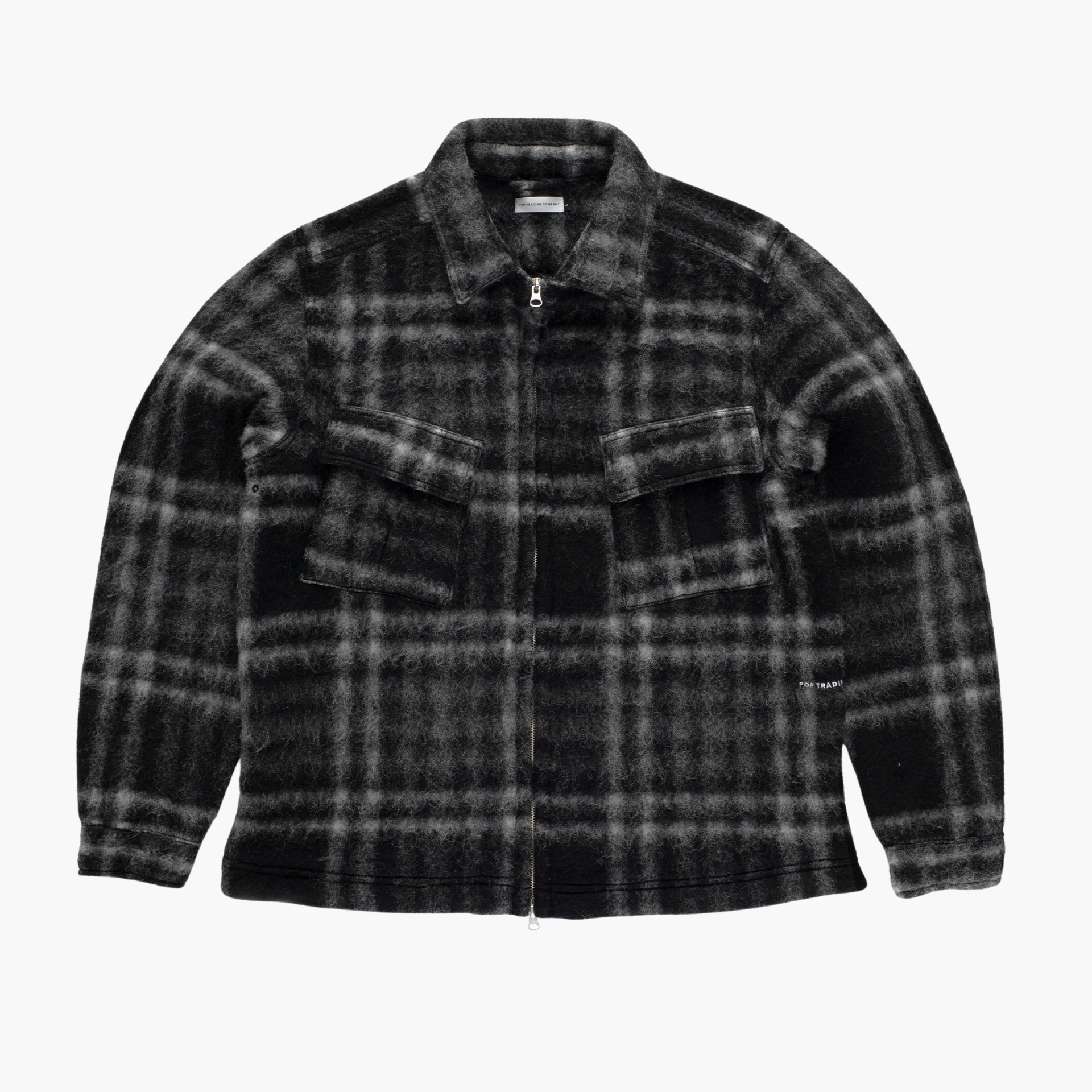 Checked wool shirt jacket Pop trading company