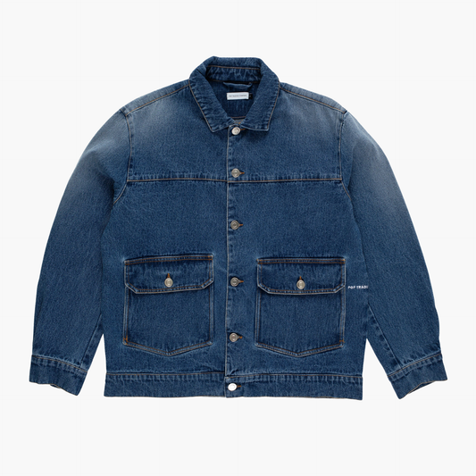 Full button denim jacket Pop trading company