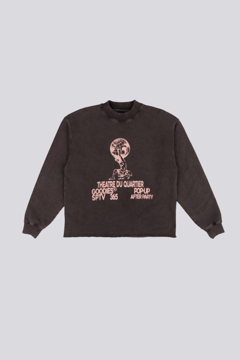 THEATRE DU QUARTIER CREWNECK - Faded Eggplant GOODIES SPORTIVE - packshot face