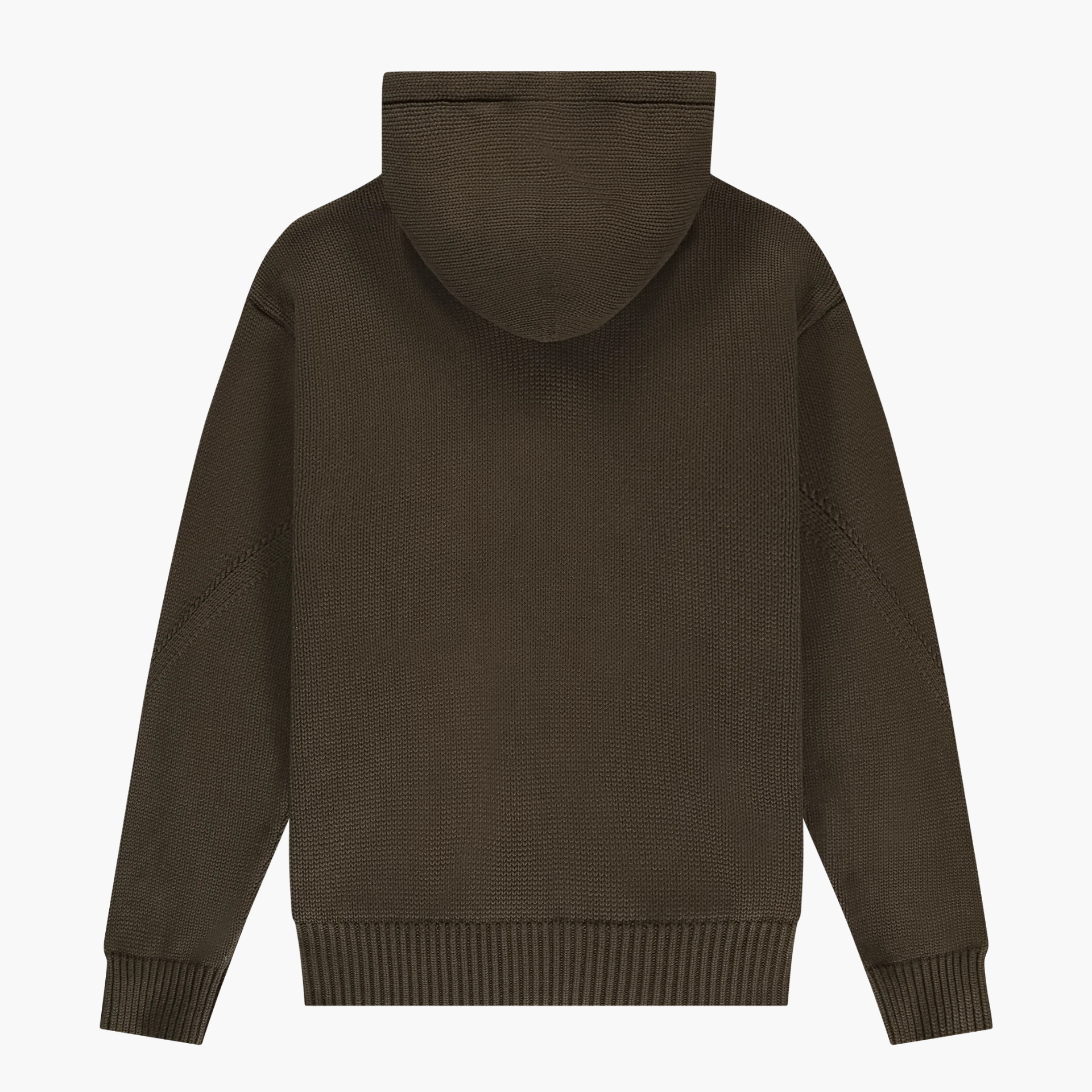 Chunky Knit Zip Up Hoodie - Acid Brown The New Original