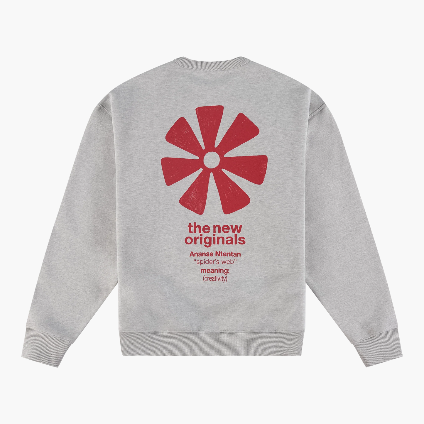 adinkra crewneck light grey melange The New Original