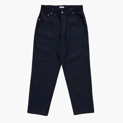 drs pants - raw denim / haute red - Aura