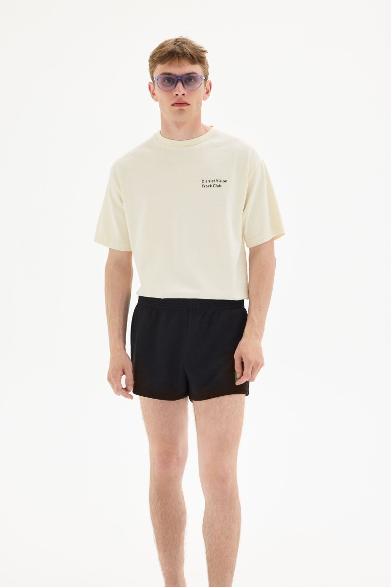 CALIFORNIA COTTON TEE - Track Club Vintage White DISTRICT VISION - détail de la matière — photo 1