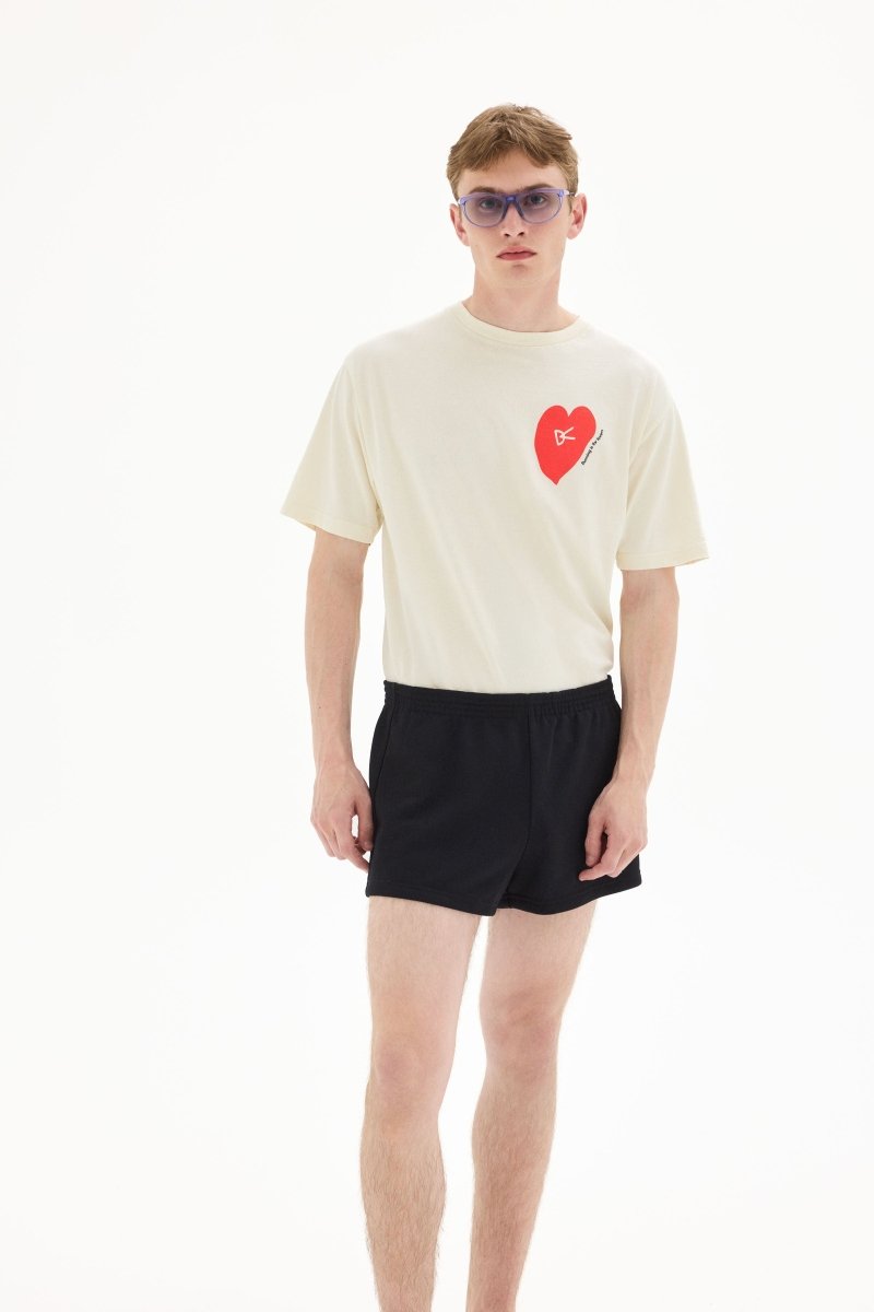 CALIFORNIA COTTON TEE - Run in Love Vintage White DISTRICT VISION - détail de la matière