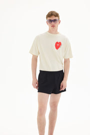 CALIFORNIA COTTON TEE - Run in Love Vintage White DISTRICT VISION - détail de la matière