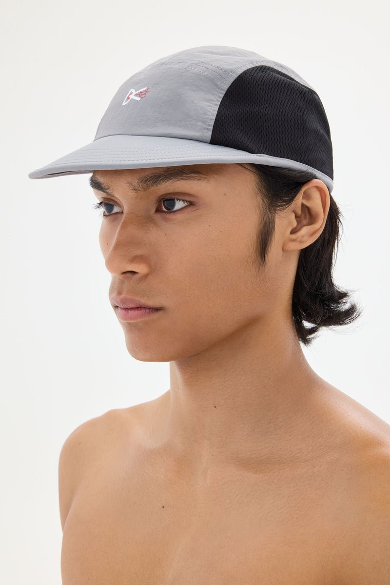NYLON PANELED MESH HAT - Grey DISTRICT VISION - portée