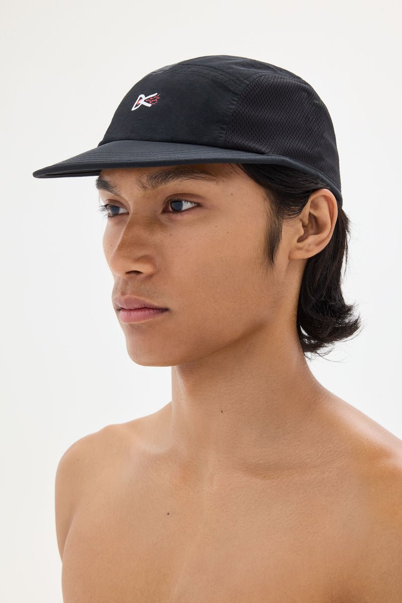 NYLON PANELED MESH HAT - Black DISTRICT VISION - portée