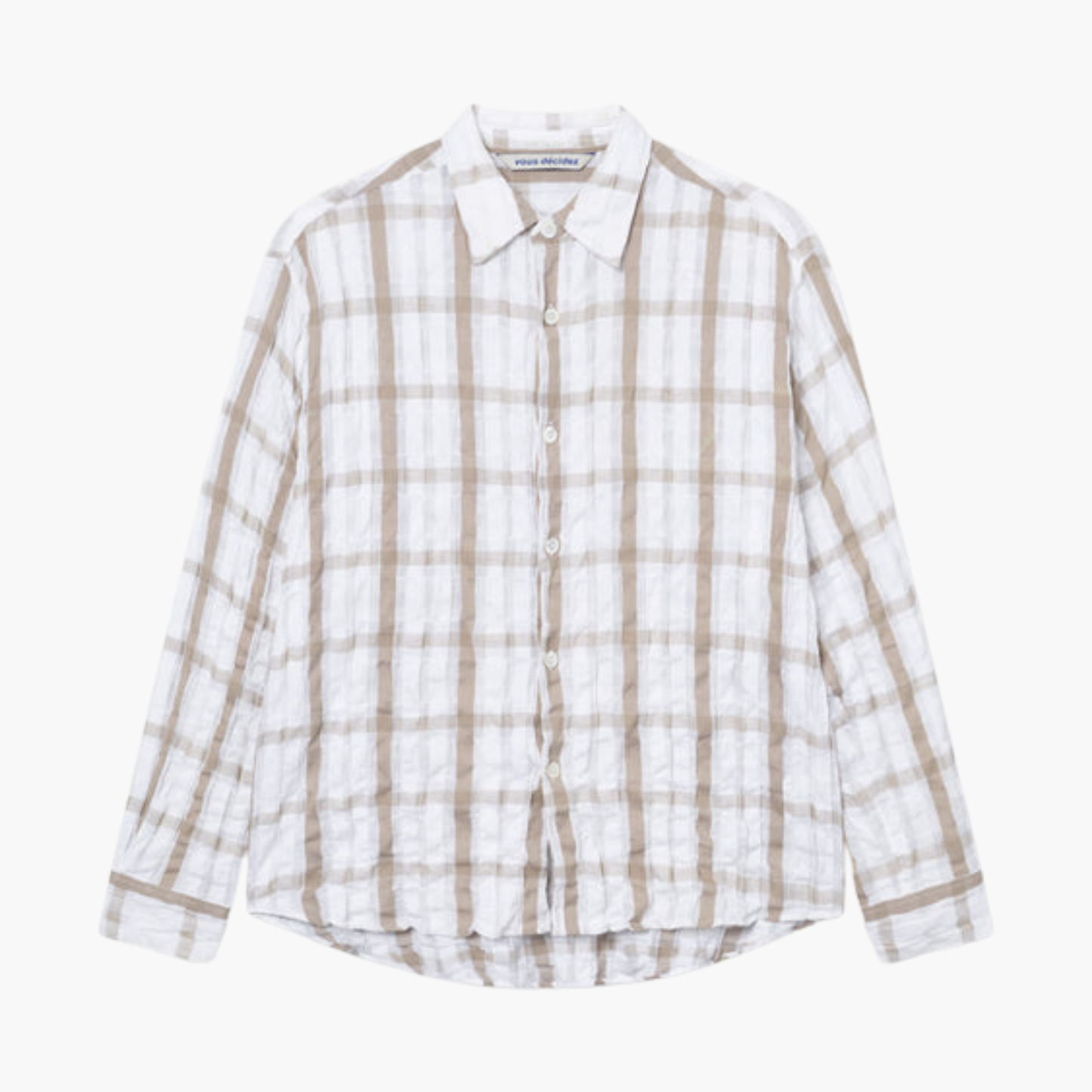 FIND SHIRT - WHITE / SAND CHECK Vous Décidez