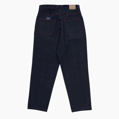 drs pants - raw denim / haute red - Aura