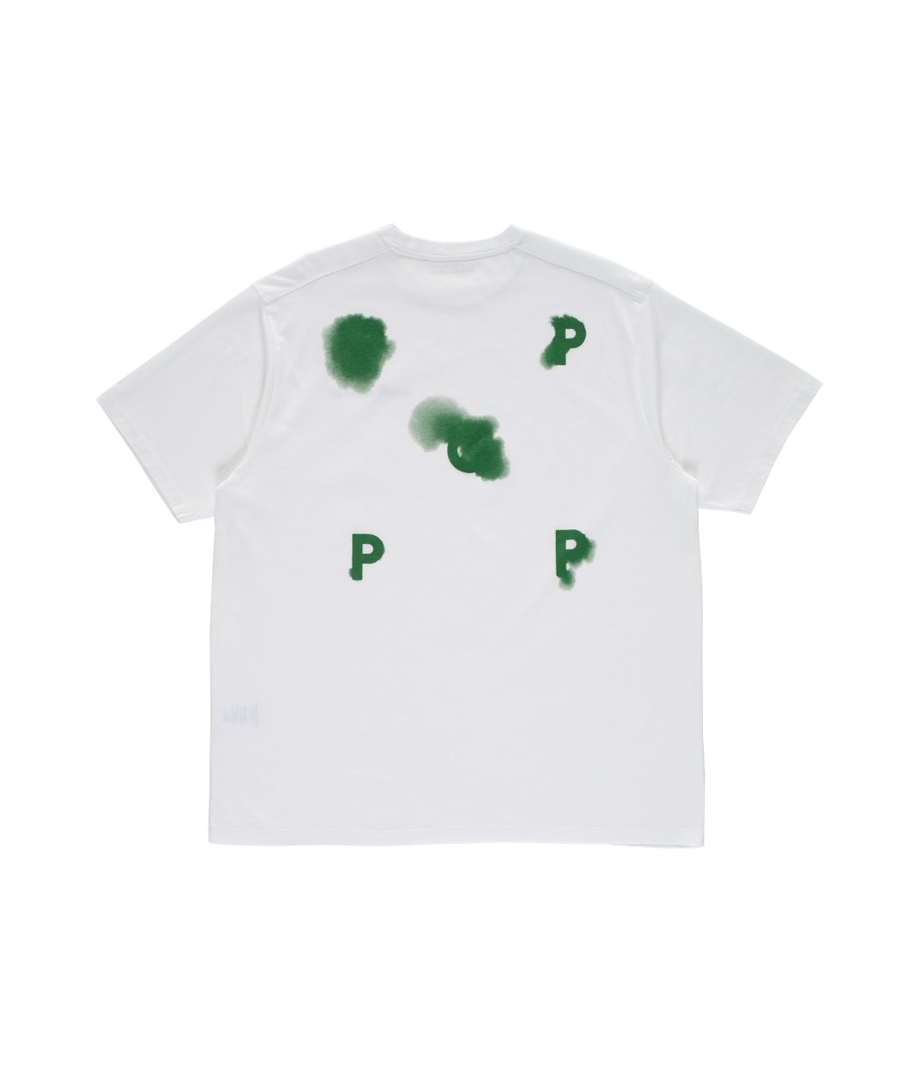 Détail de l'artwork du t-shirt Pop Trading Company Blood Tears blanc