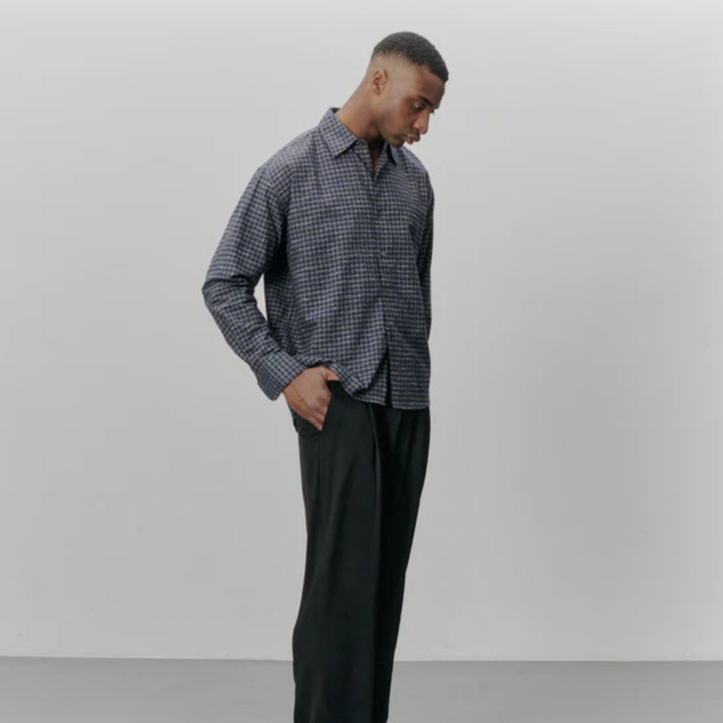 MADE SHIRT - NAVY/BLUE/GREY Aura