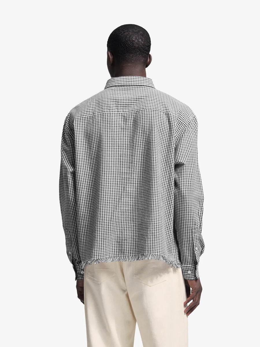 Distressed Farmer's Shirt LS Bram's Fruit black portée, vue de dos — photo 3