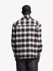 Flanel Overshirt Bram's Fruit black portée, vue de dos