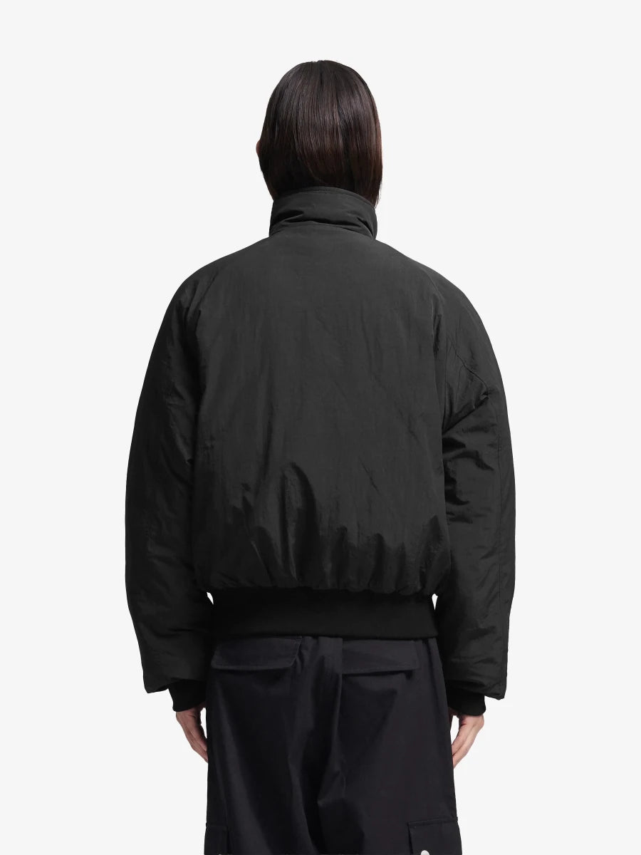 REVERSIBLE BOMBER JACKET - Black BRAM'S FRUIT - vue de dos portée
