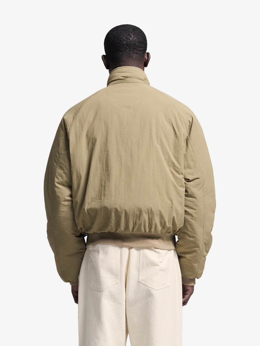 REVERSIBLE BOMBER JACKET - Olive Green BRAM'S FRUIT - vue de dos portée