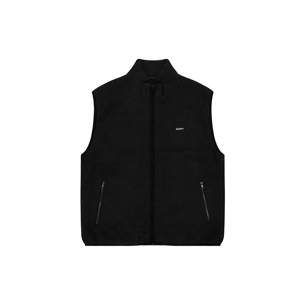 Kappy Fleece Zipper Vest Black - Aura Store — photo 1