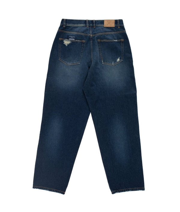 drs denim pant - distressed denim