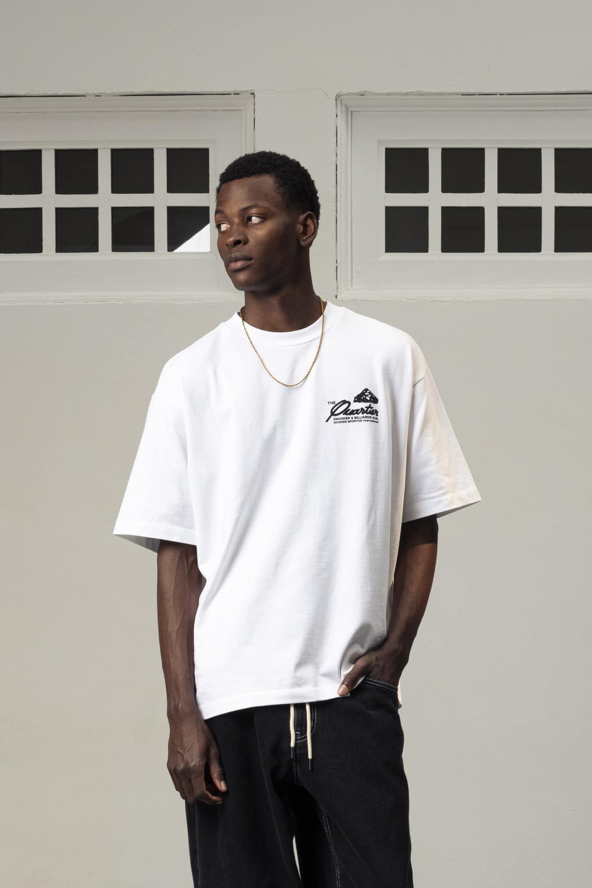 SNOOKER WHITE TEE - White GOODIES SPORTIVE - porté de face — photo 2