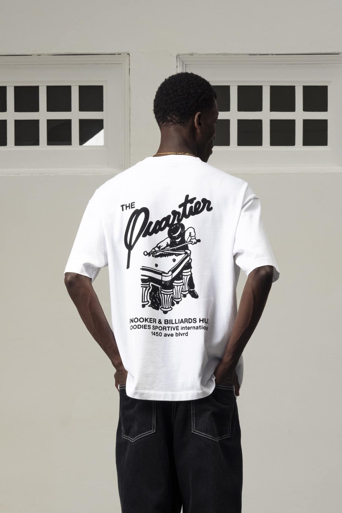 SNOOKER WHITE TEE - White GOODIES SPORTIVE - porté de dos — photo 1