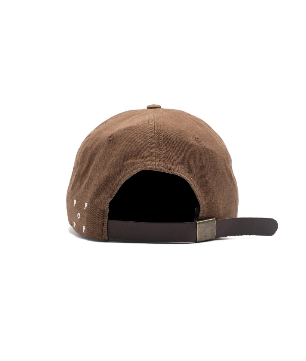 Arrière de la casquette Pop Trading Company Original Sixpanel Hat washed delicioso, bride cuir — photo 3