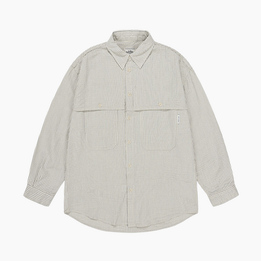 Stripe pocket work shirt - Aura