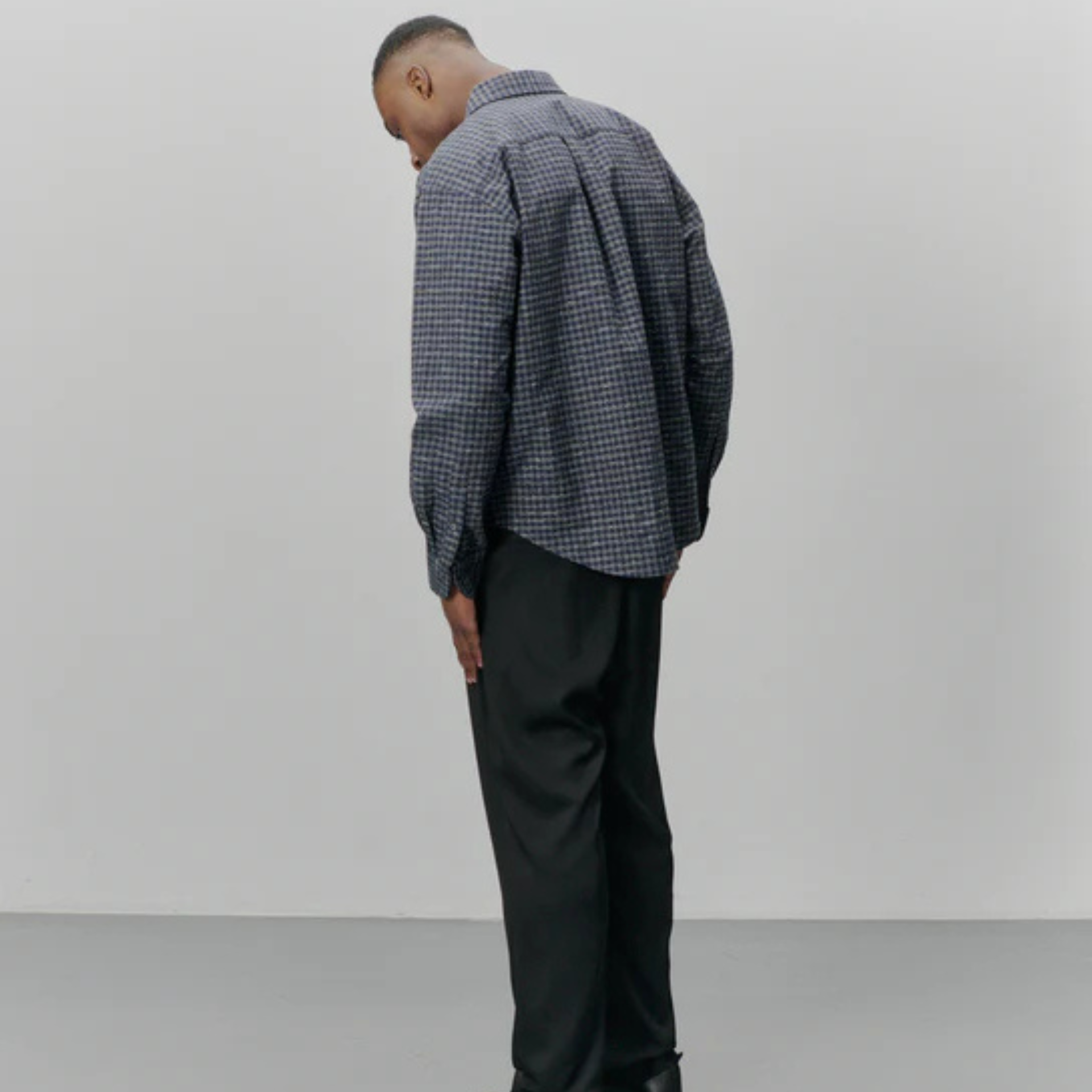 MADE SHIRT - NAVY/BLUE/GREY Aura