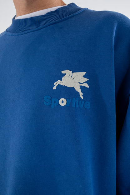 550G PREMIUM BLUE CREWNECK - Aura